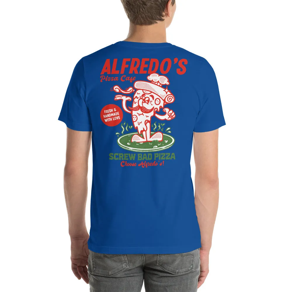 Alfredo's Pizza Cafe Front/Back Unisex T-shirt