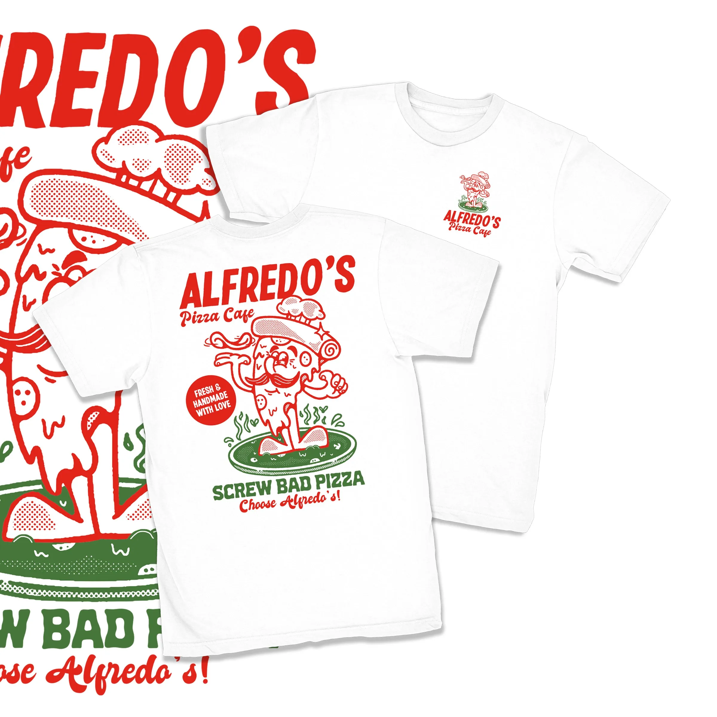 Alfredo's Pizza Cafe Front/Back Unisex T-shirt