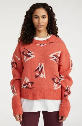 Anchorage Knit Pullover | Red Knit Mountains