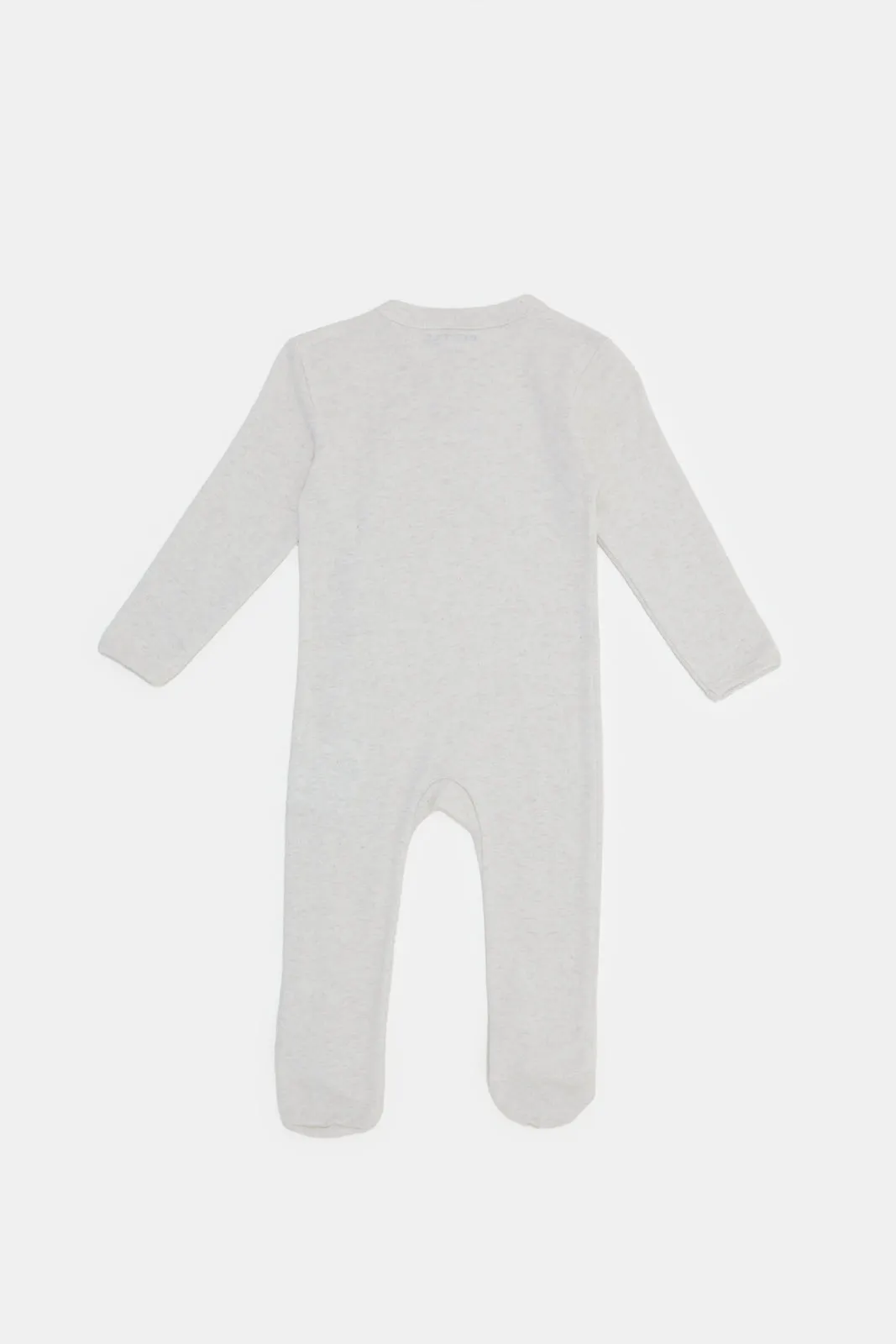 Baby Beige Printed Sleepsuit Set (Pack of 2)