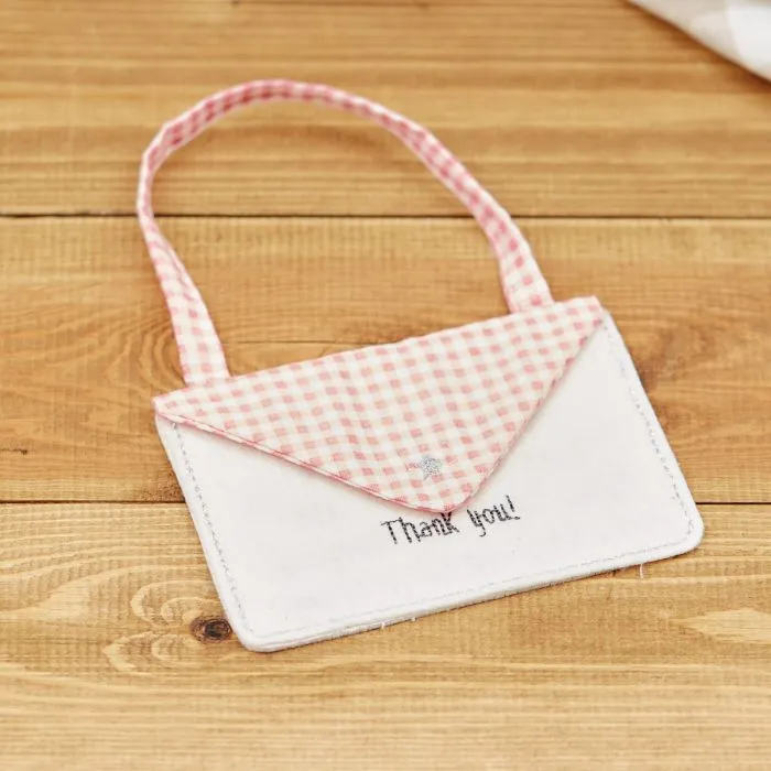 Baby girl tooth envelope (Pink gingham)