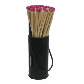 Black Holder Match Holder With Matches 7 x 20cm