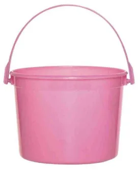 Bright Pink Plastic Bucket 4.5" | 1 ct