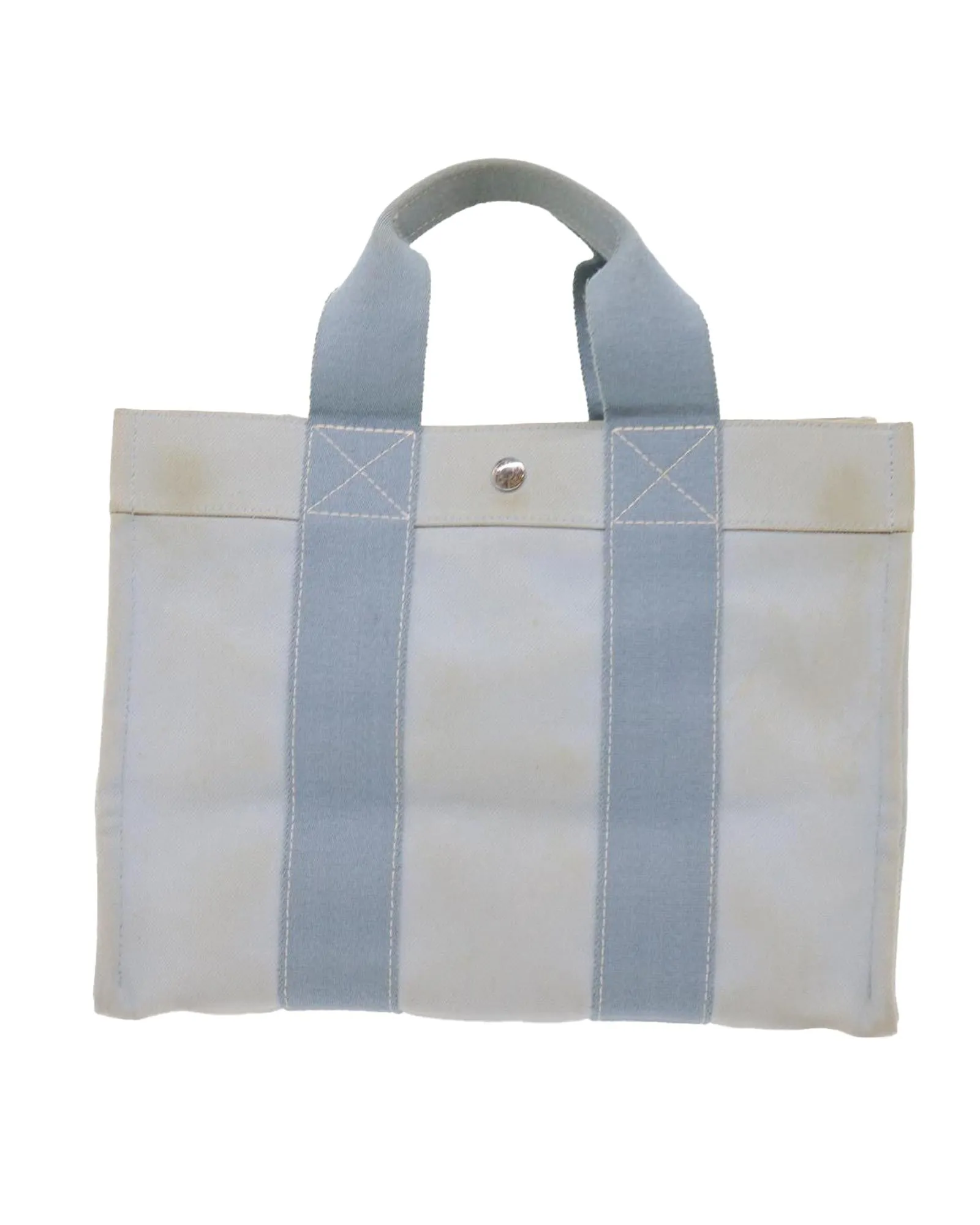 Canvas Tote Bag with Pouch - Light Blue