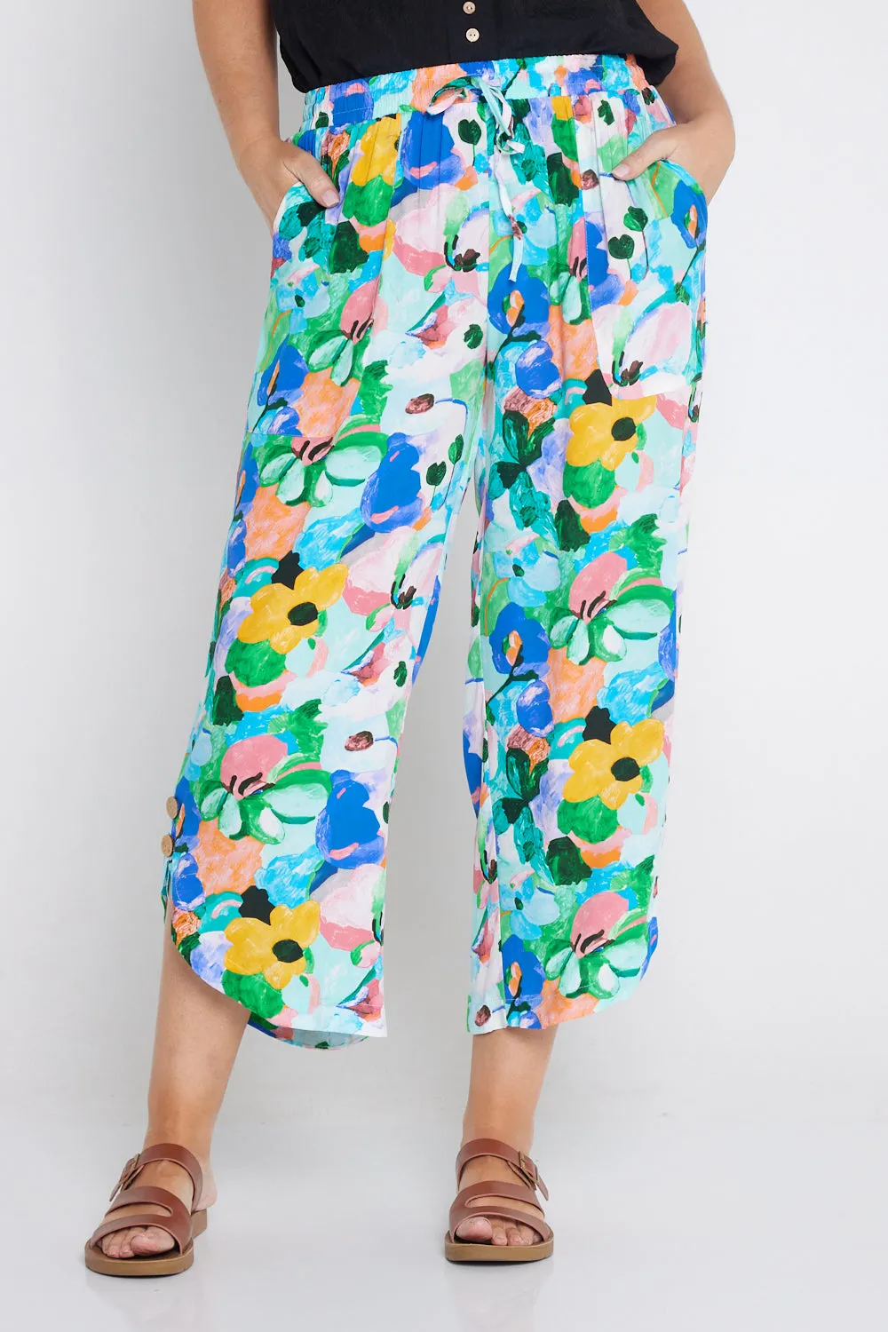 Cartia Pants - Bright Summer Floral