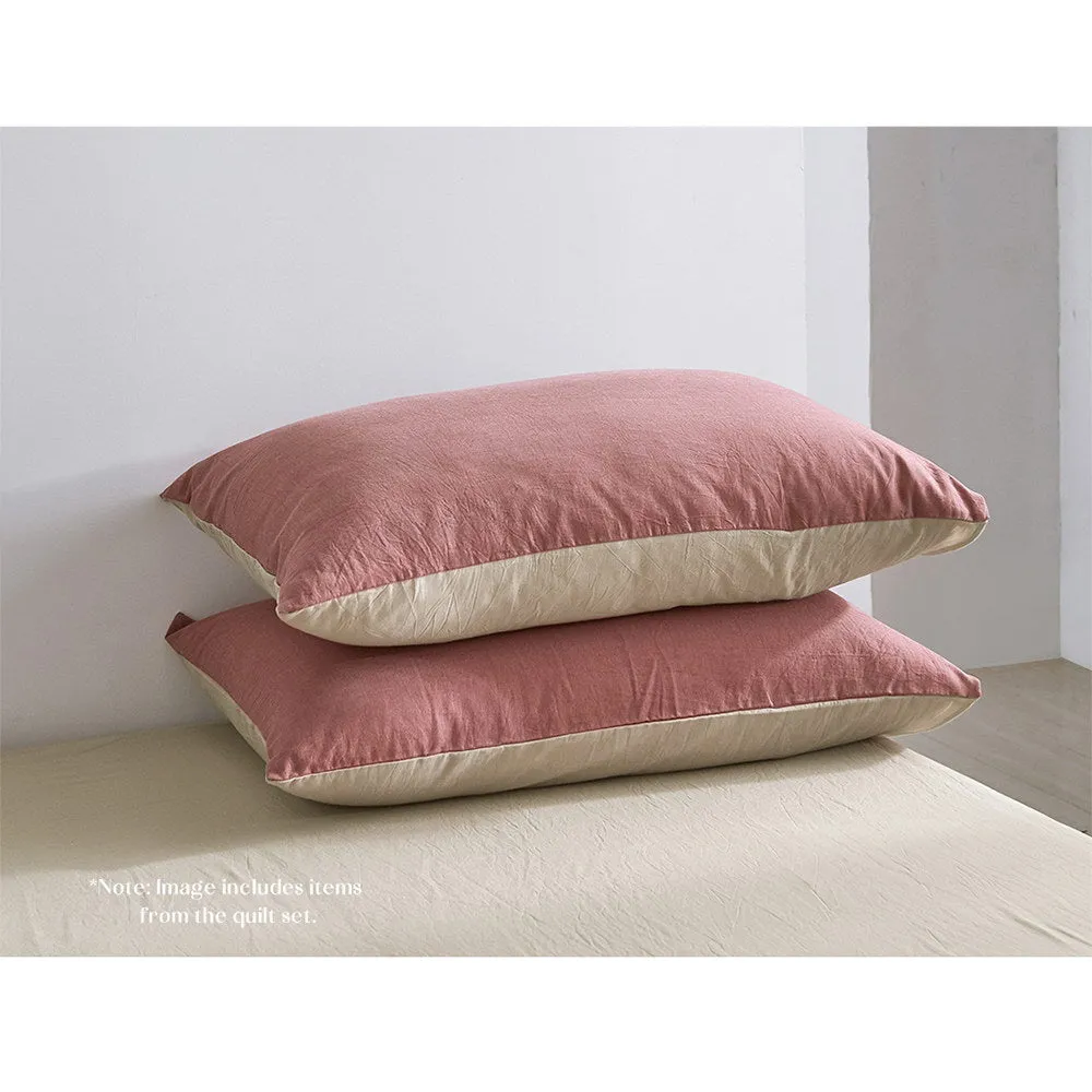 Cosy Club Sheet Set Cotton Sheets Double Vanilla Rhubarb