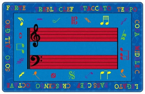 Fun With Music Kids Educational Rug