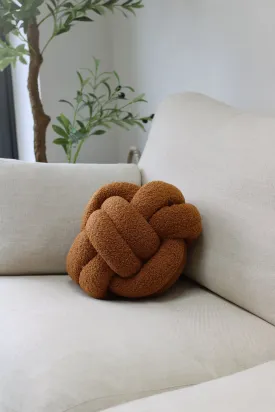 Ginger Boucle Knot Cushion