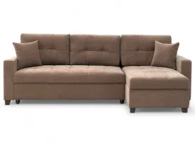 IVY 102" Reversible Chase Queen Sleeper Sectional - Brown