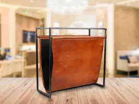 Leather Newspaper & Magazine Rack