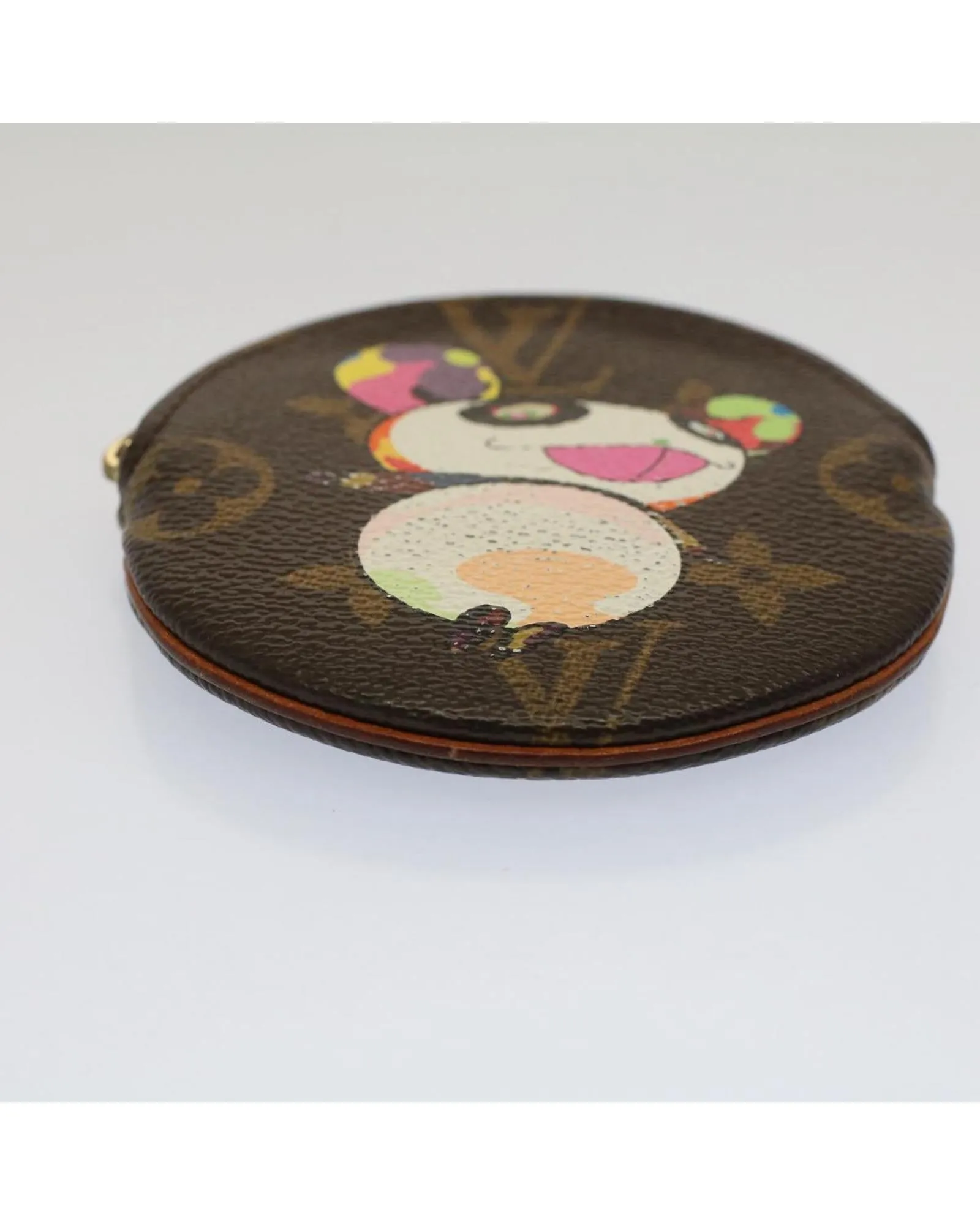 LOUIS VUITTON Panda Coin Purse M61902 Brown Takashi Murakami