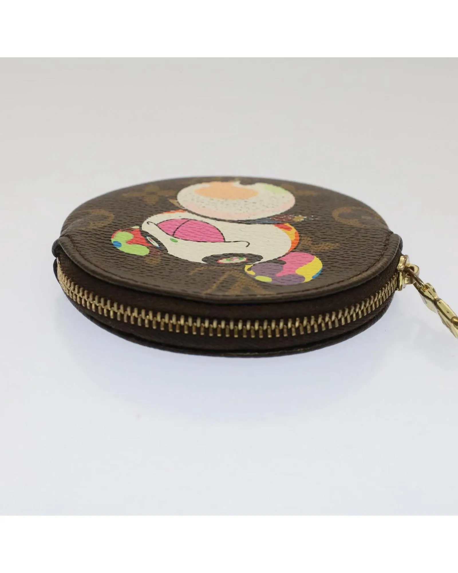 LOUIS VUITTON Panda Coin Purse M61902 Brown Takashi Murakami