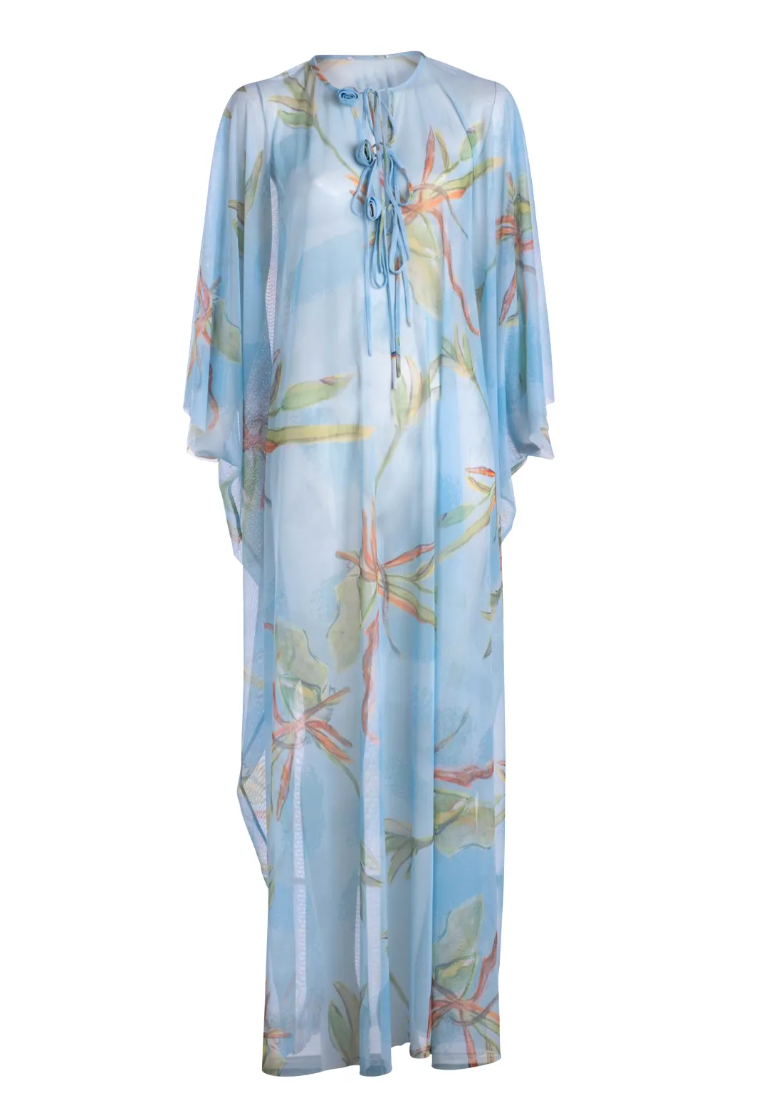 Mariella Sheer Kaftan in Bamboo Brush