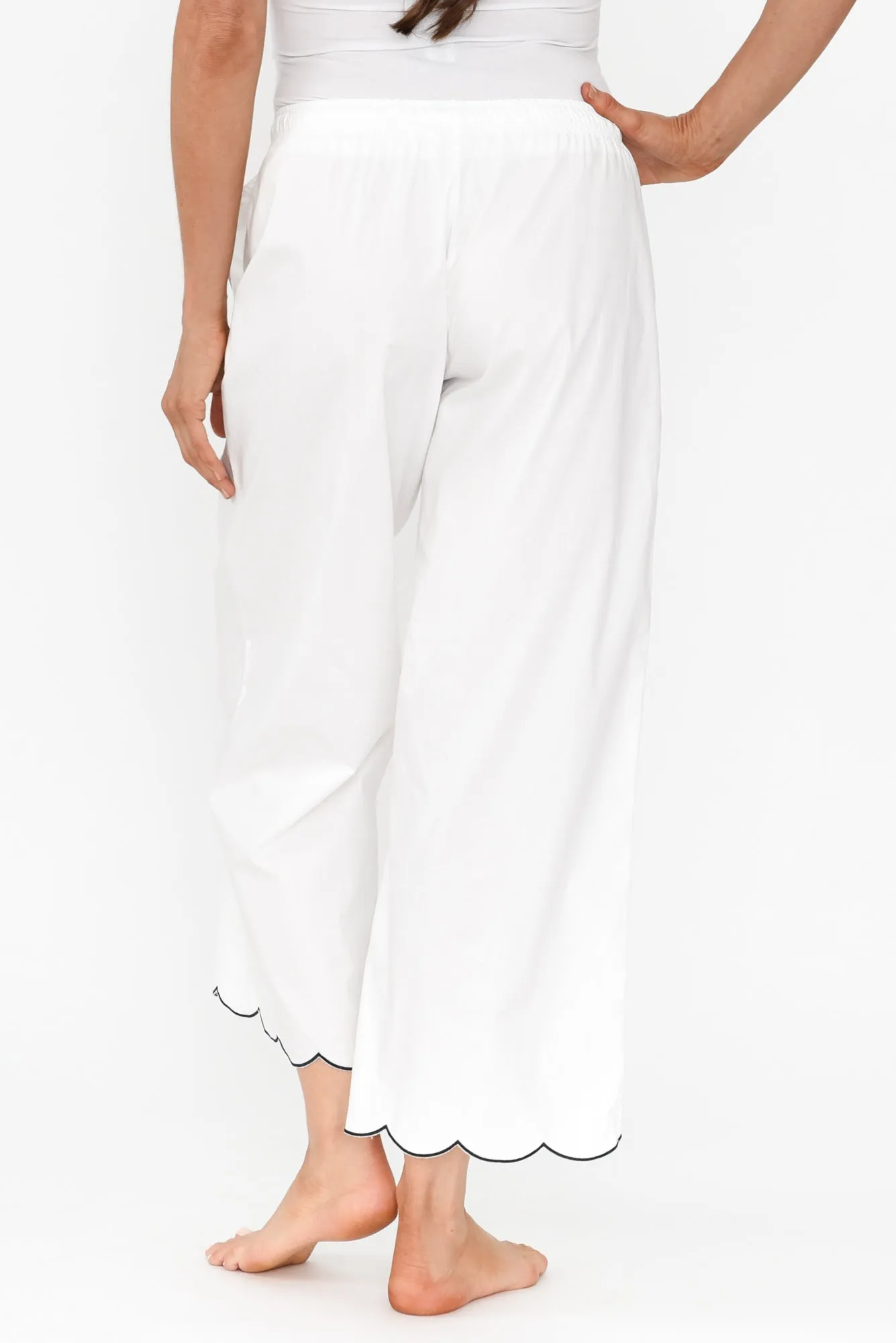 Marlee White Cotton Pyjama Pants