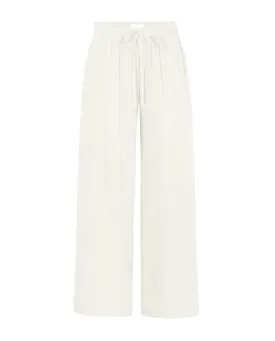 Metis Organic Bamboo Satin Lounge Pant - Natural