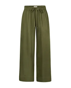 Metis Organic Bamboo Satin Lounge Pant - Olive