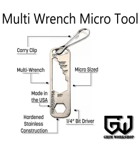 Multi Wrench Micro Tool : EDC Wrench Multi Tool