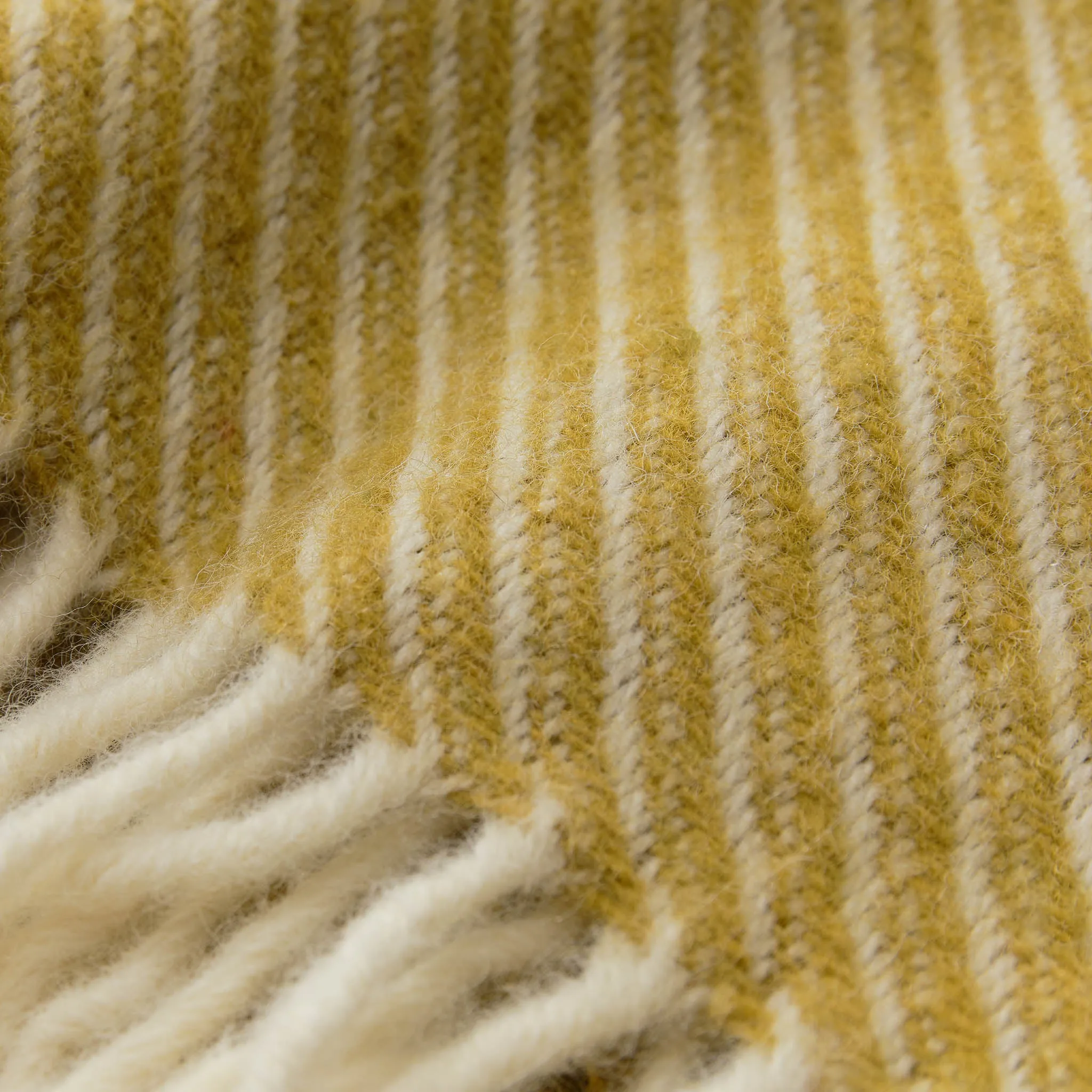 Palini Wool Blanket [Mustard & Natural white]