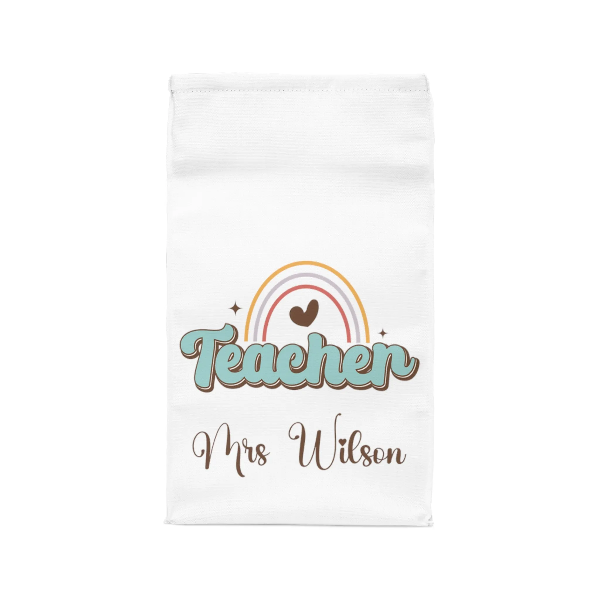 Personalised Insulated Lunch Bag, Teacher, Seeds that Grow Lunch Bag, Rainbow