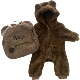 Teddy Bear Backpack & Romper Bundle