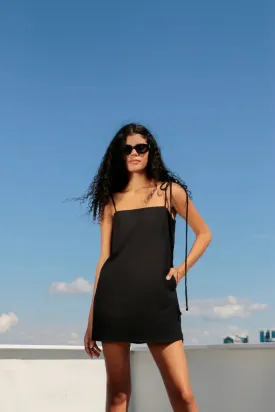 The Handloom Love Buzz Mini Dress - Black