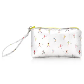 Zip Wristlet in Tennis Match Pattern